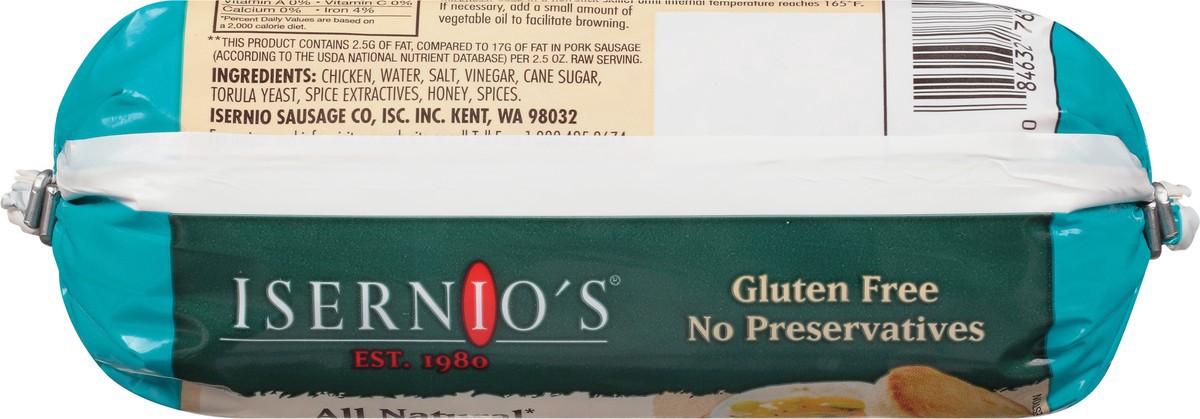 slide 9 of 9, Isernio's Classic Chicken Sausage 16 oz, 16 oz