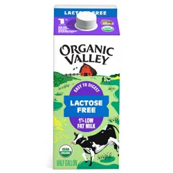 Organic Valley Lactose Free Low Fat Milk - 0.5 gal