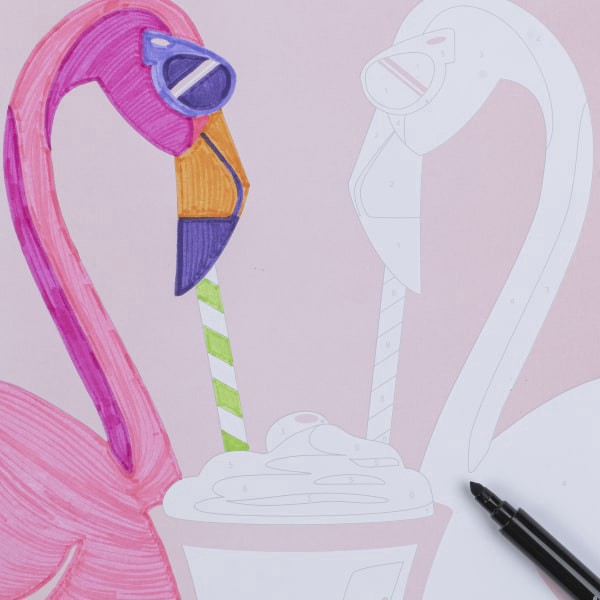 slide 2 of 7, Brea Reese Vivid by Brea Reese® Queen of Hearts Color-by-Number Marker Notepad, Kit Of 17 Pieces, 1 ct