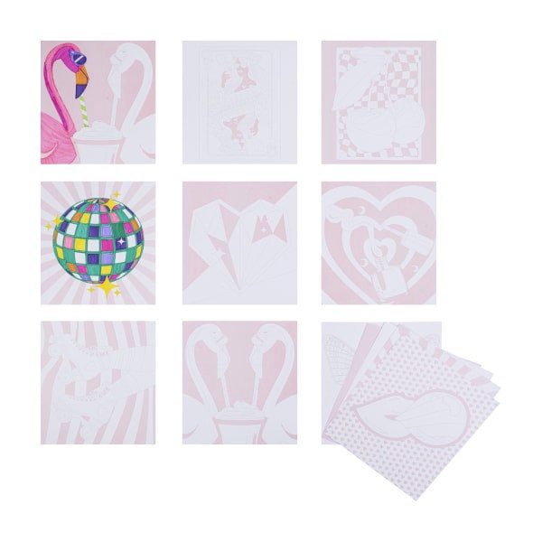 slide 7 of 7, Brea Reese Vivid by Brea Reese® Queen of Hearts Color-by-Number Marker Notepad, Kit Of 17 Pieces, 1 ct