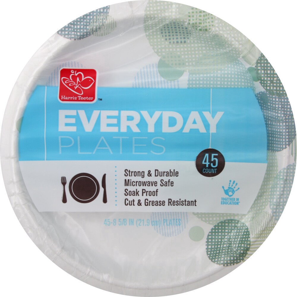 slide 3 of 4, Harris Teeter™ 8.75" Paper Plates, 45 ct
