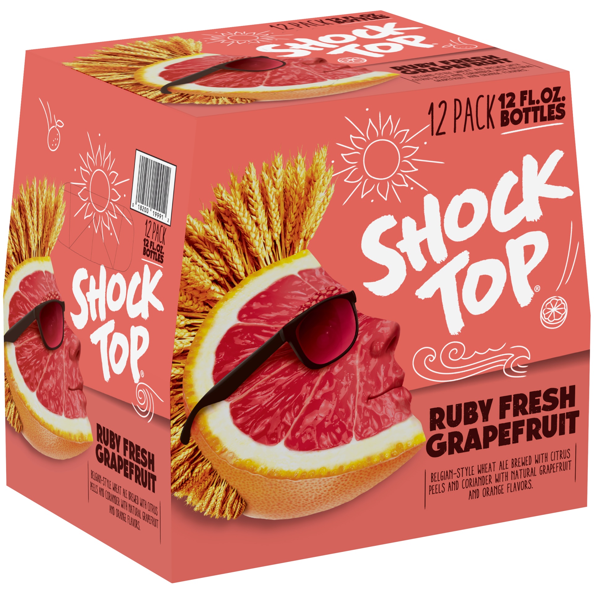 slide 1 of 1, Shock Top Ruby Fresh Grapefruit Beer, 12 ct; 12 oz