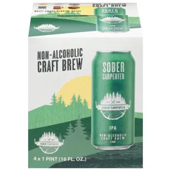 Sober Carpenter Non-Alcoholic Craft Brew IPA 4-16 oz Cans