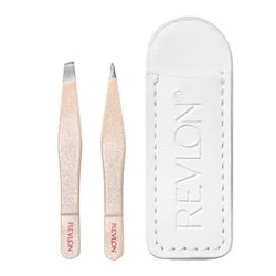 Revlon Designer Series Stainless Steel Slant & Point Tweezers - 1 ea