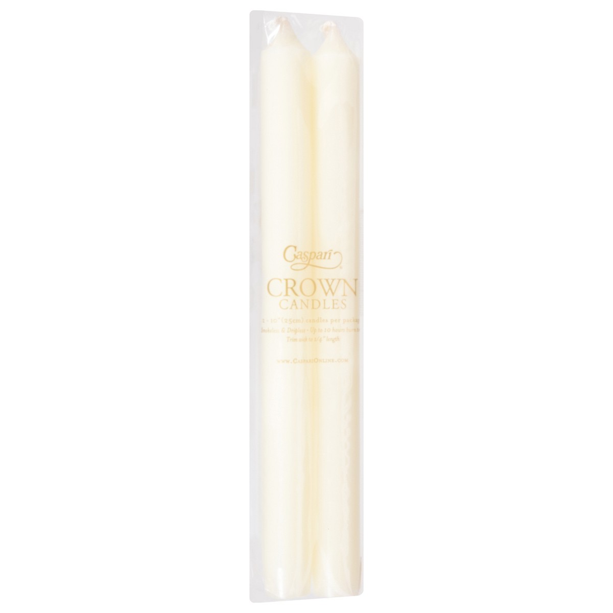 slide 5 of 12, Caspari 10 Inch Ivory Crown Candles 2 ea, 2 ct