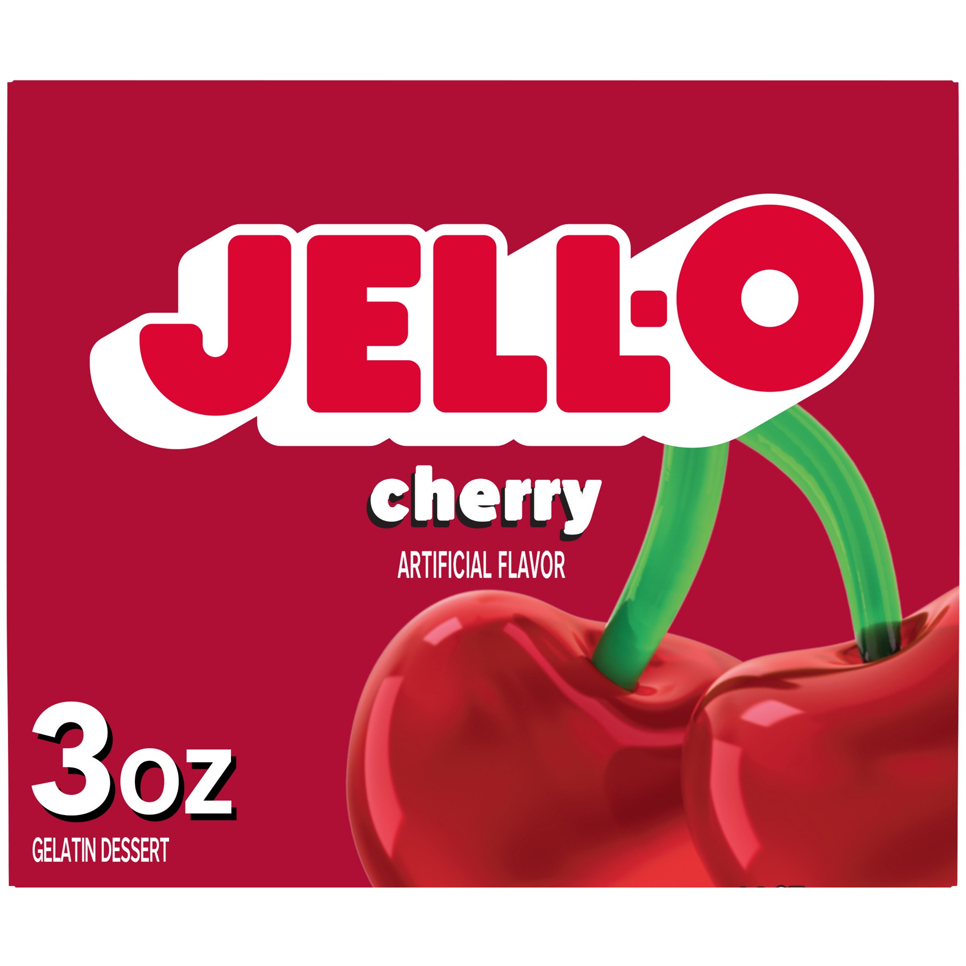 slide 1 of 5, Jell-O Cherry Artificially Flavored Gelatin Dessert Mix, 3 oz Box, 3 oz