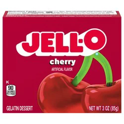 Jell-O Cherry Artificially Flavored Gelatin Dessert Mix, 3 oz Box