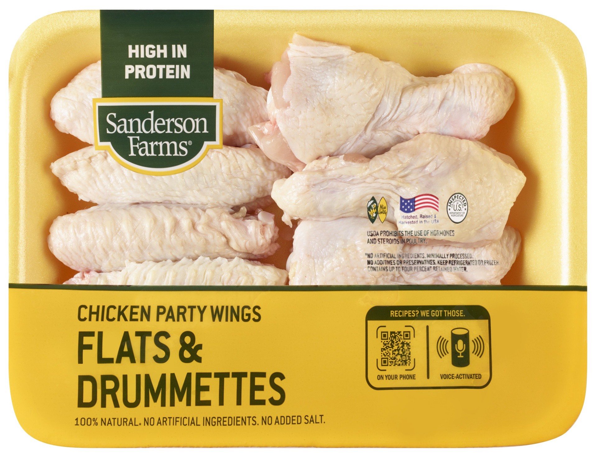 slide 1 of 1, All Natural Chicken Flats & Drummettes - Avg. 1.50 lb, per lb