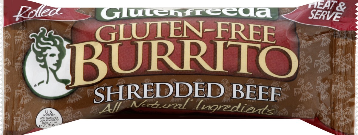 slide 5 of 5, Glutenfreeda Gluten-Free Burrito Shredded Beef, 4 oz