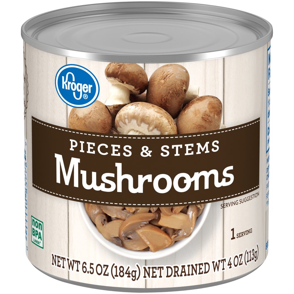 slide 1 of 6, Kroger Mushrooms Pieces & Stems, 4 oz