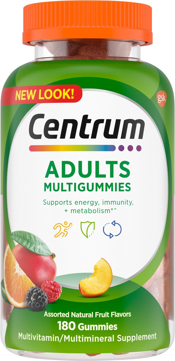 slide 1 of 10, Centrum Multi Gummies Adults, 180 ct