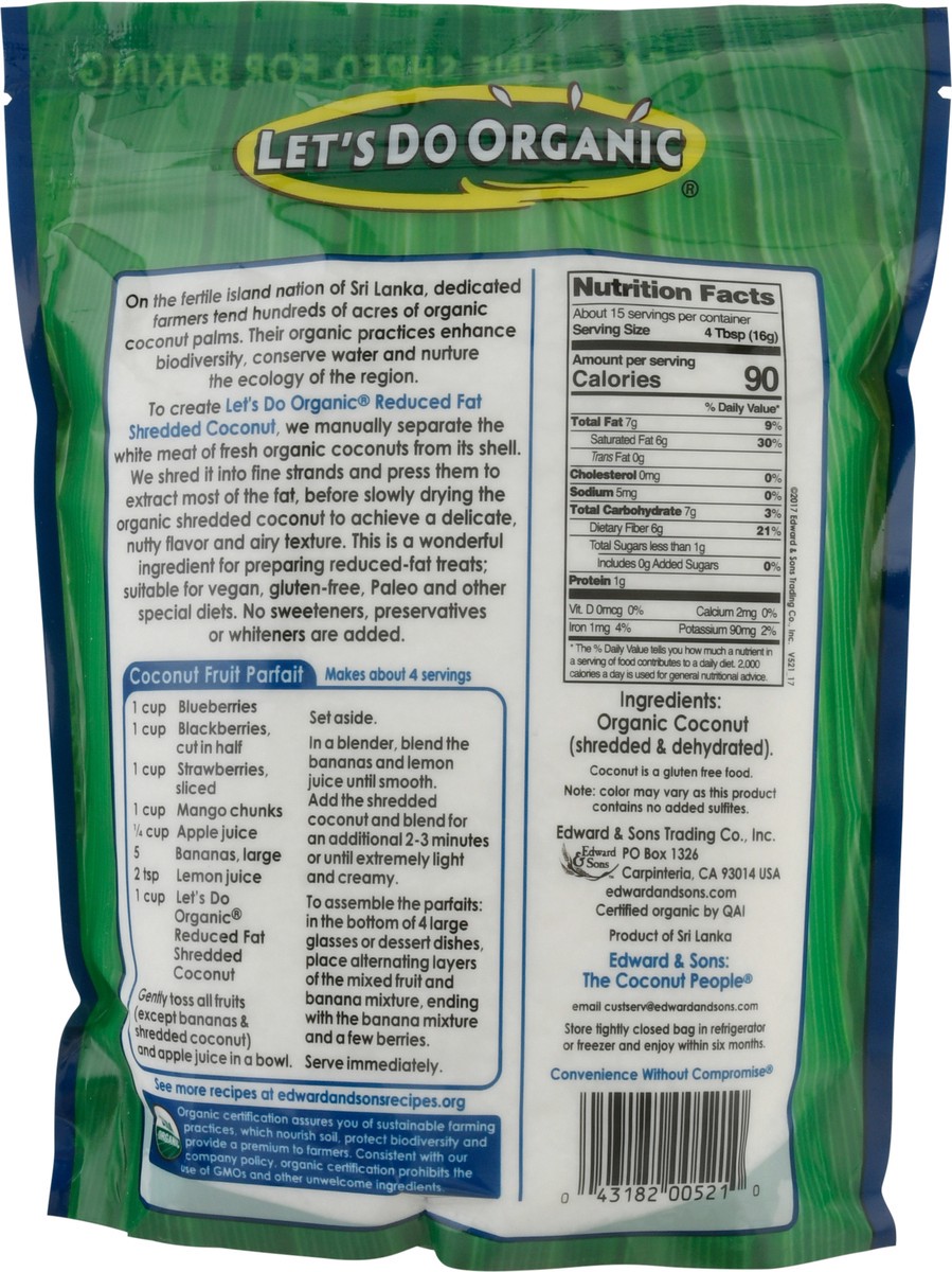 slide 3 of 9, Let's Do Organic Reduced Fat Unsweetened Shredded Coconut 8.8 oz Stand Pack, 8.8 oz