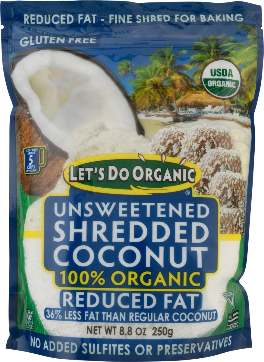 slide 2 of 9, Let's Do Organic Reduced Fat Unsweetened Shredded Coconut 8.8 oz Stand Pack, 8.8 oz