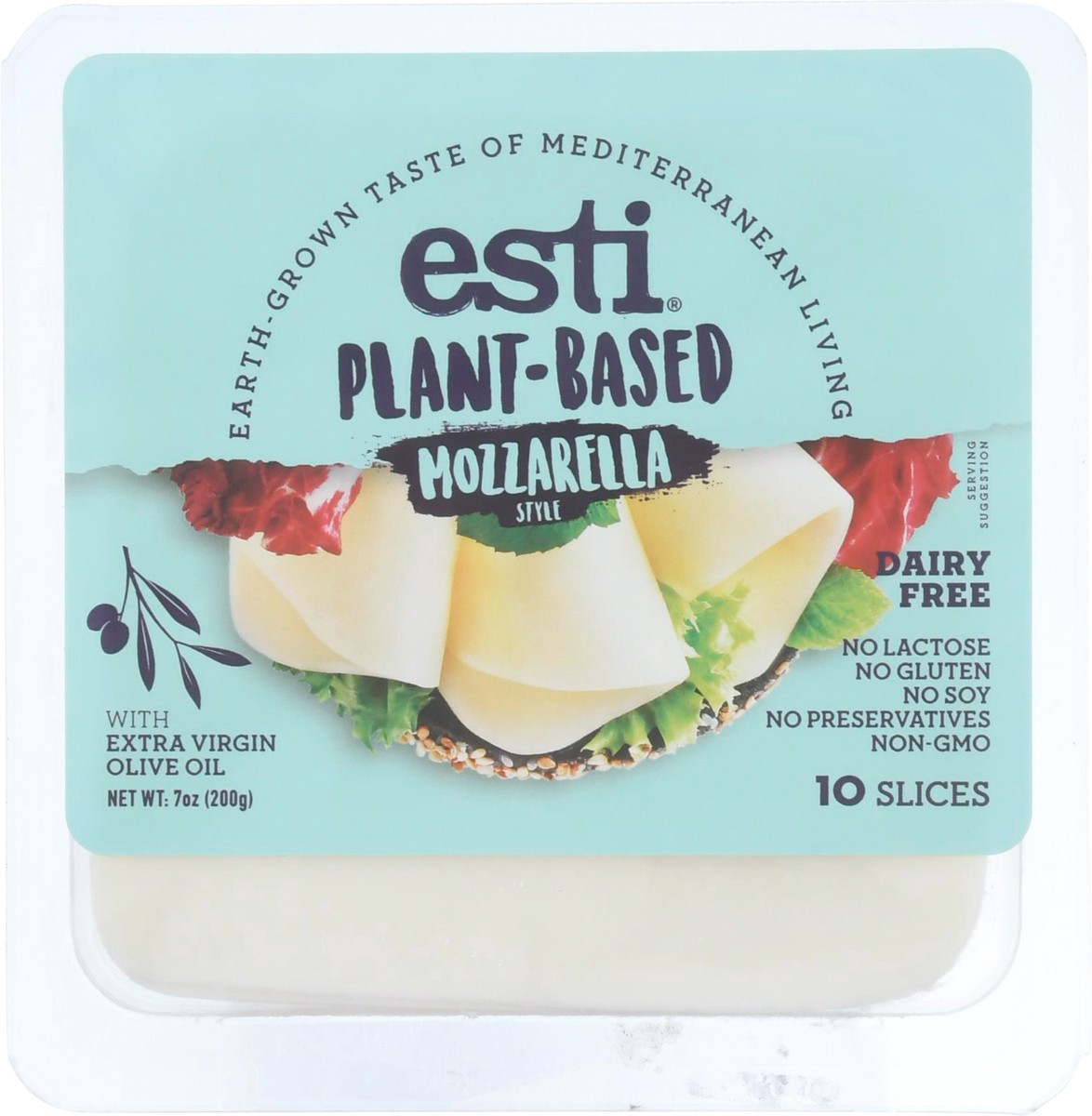 slide 6 of 14, esti Plant-Based Mozzarella Style Cheese Slices 10 ea, 10 ct