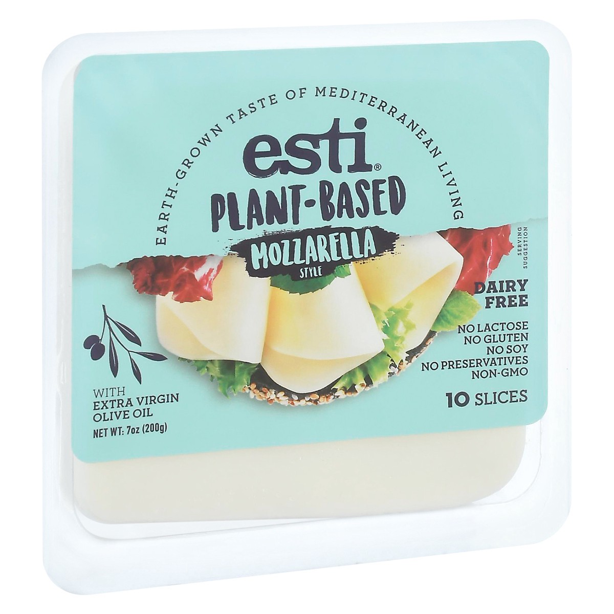 slide 7 of 14, esti Plant-Based Mozzarella Style Cheese Slices 10 ea, 10 ct