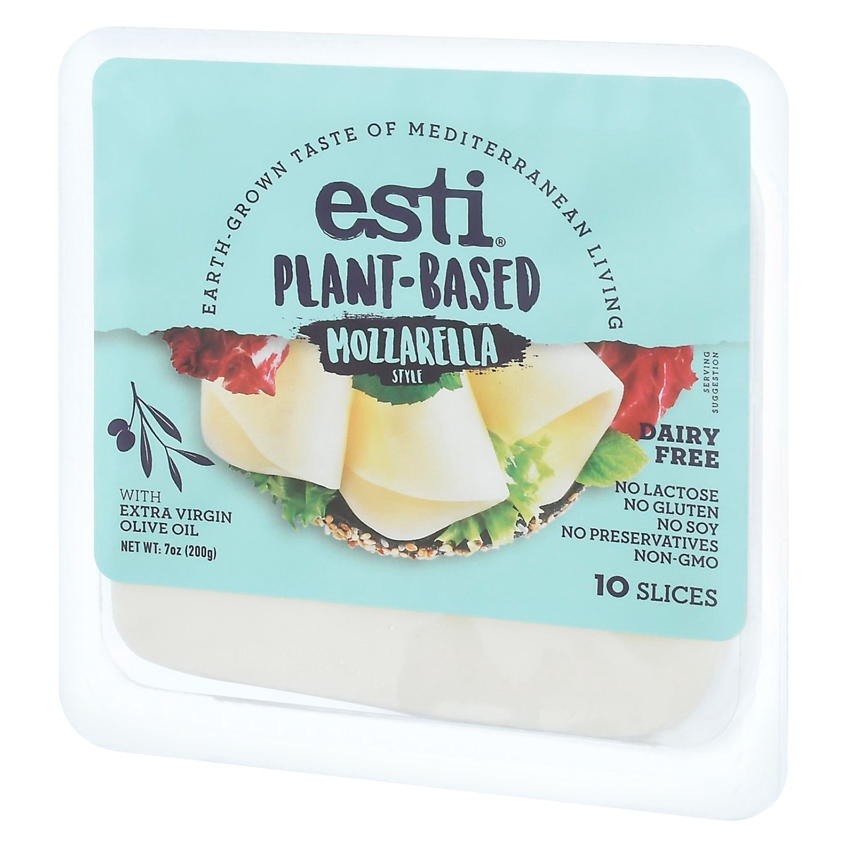 slide 14 of 14, esti Plant-Based Mozzarella Style Cheese Slices 10 ea, 10 ct