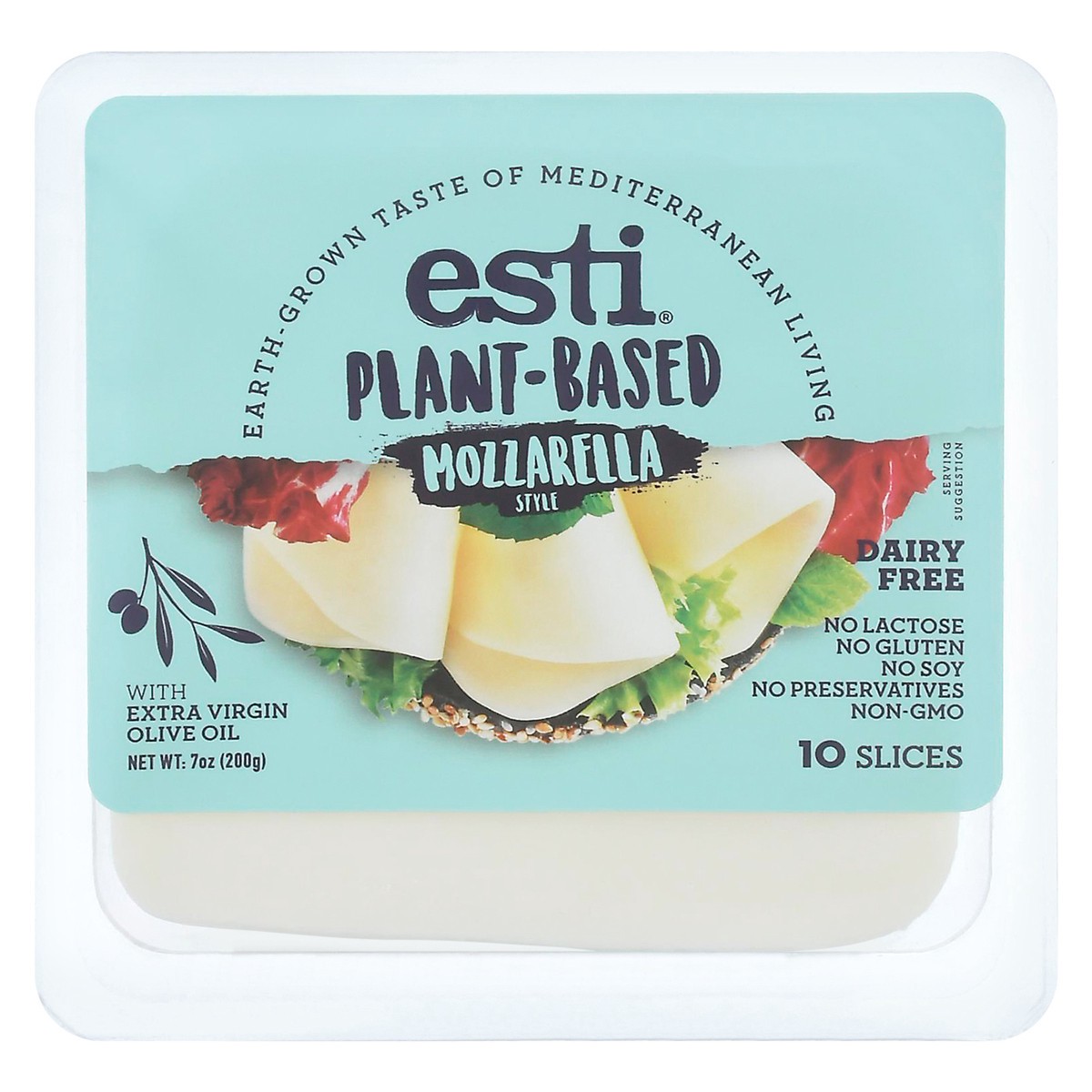 slide 5 of 14, esti Plant-Based Mozzarella Style Cheese Slices 10 ea, 10 ct