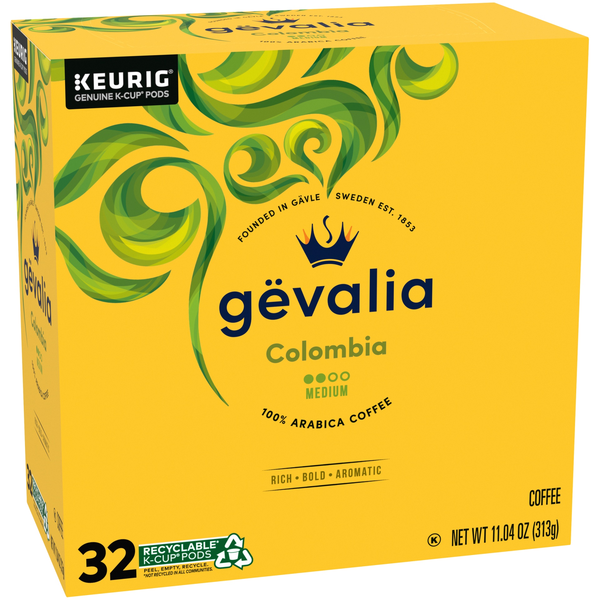 Gevalia colombia medium roast k cup coffee pods 32 ct shipt