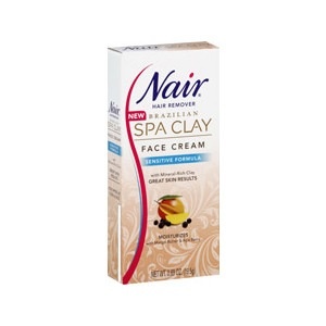 slide 1 of 1, Nair Brazilian Spa Clay Hair Remover Sensitive Formula, 0.69 oz; 19.5 gram