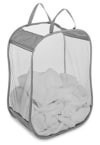 slide 2 of 5, Whitmor Pop & Fold Laundry Bag Paloma Gray, 1 ct