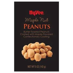 Hy-Vee Peanuts, Maple Nut - 5 oz