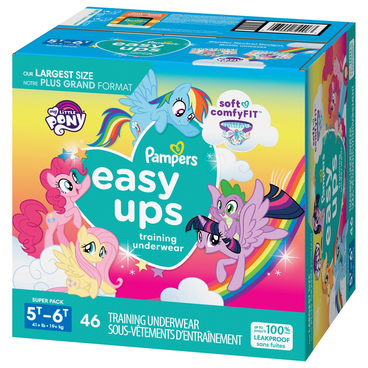 slide 5 of 6, Pampers Easy Ups Training Underwear Girls Size 7 5T6T 46 Count, 46 ct