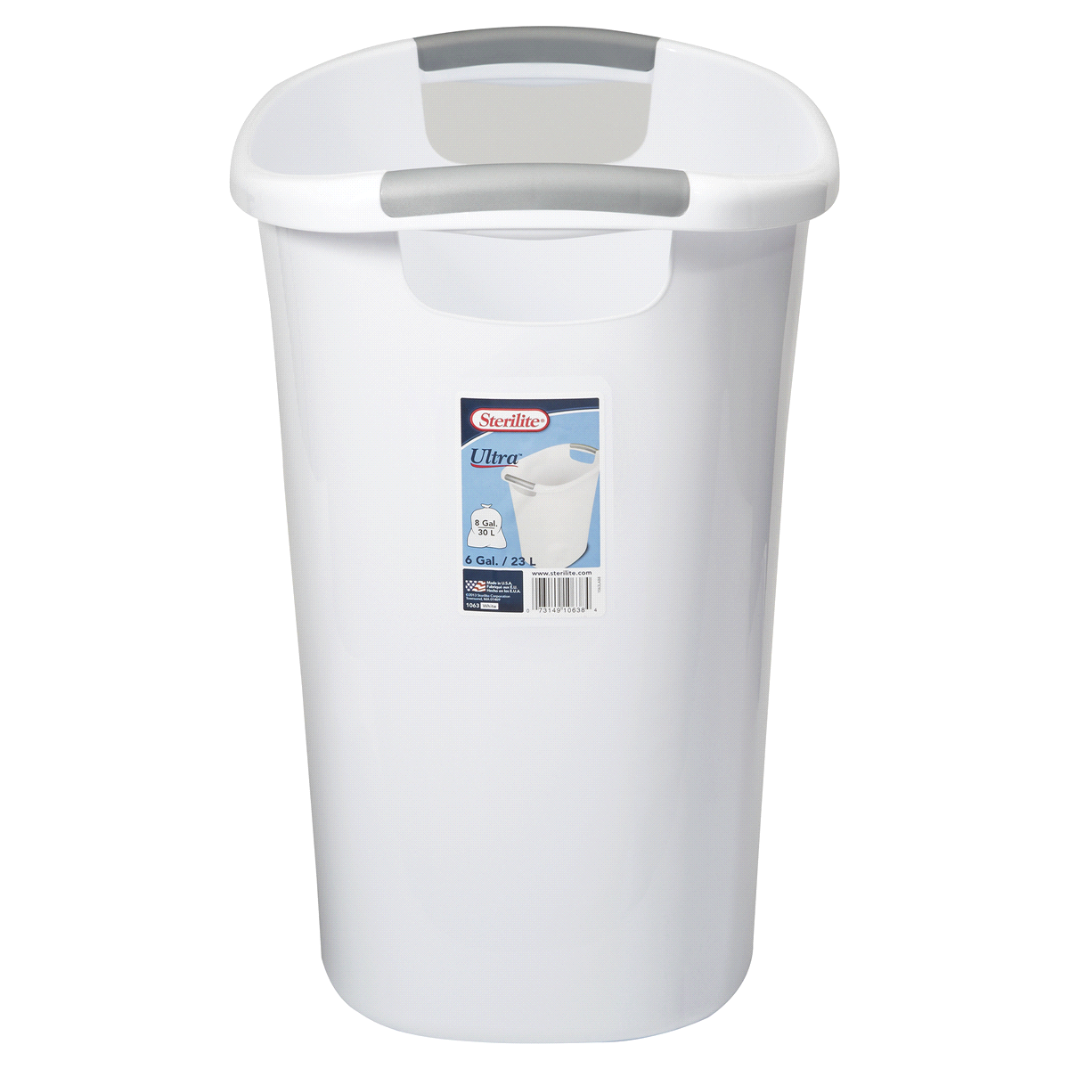 slide 2 of 3, Sterilite/Wastebasket - White, 6 gal