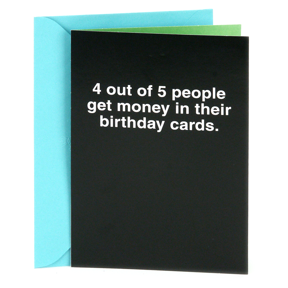 slide 2 of 10, Hallmark Shoebox Funny Birthday Card (4 Out of 5 People), 0.5 oz