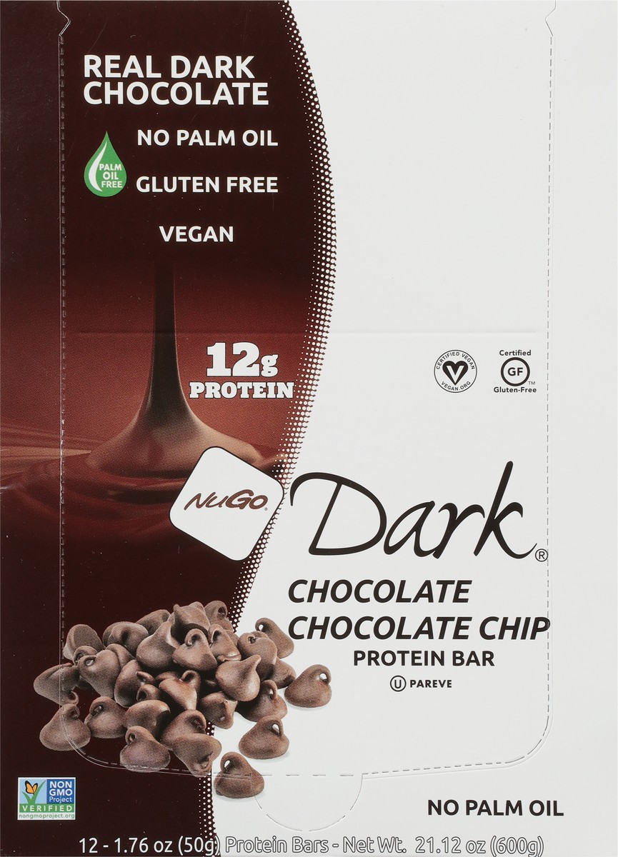 slide 6 of 9, NuGo Dark Chocolate Chocolate Chip Protein Bar 12 - 1.76 oz Bars, 12 ct