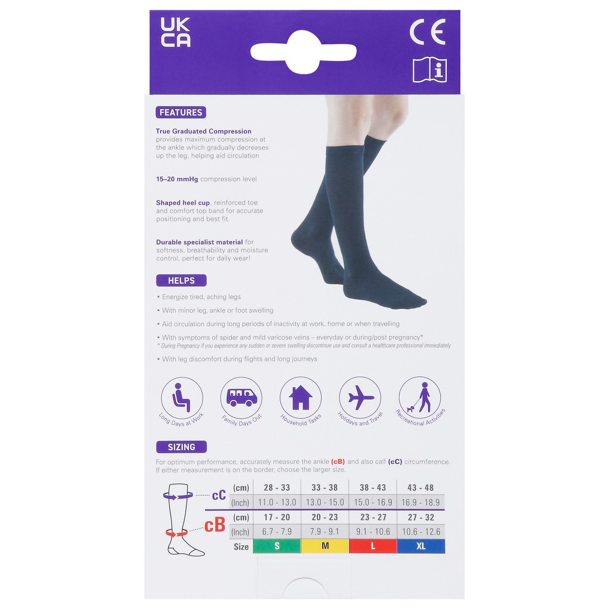 slide 6 of 13, Neo G Black Moderate Energizing Trouser Knee Highs Large 1 ea, 1 ct