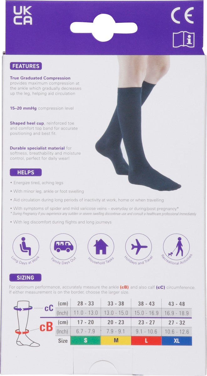 slide 3 of 13, Neo G Black Moderate Energizing Trouser Knee Highs Large 1 ea, 1 ct