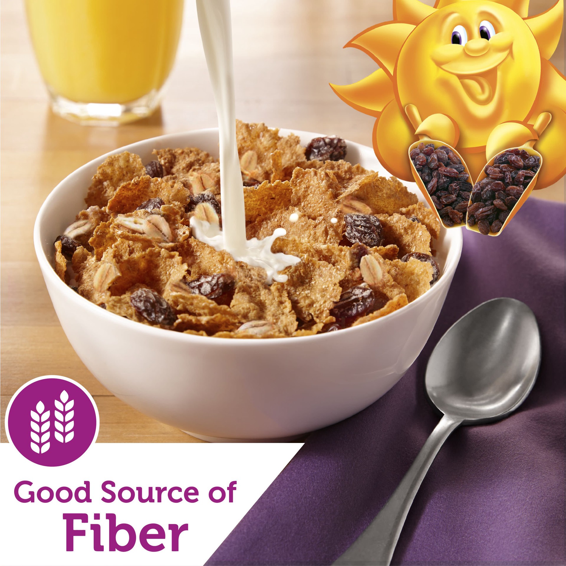 slide 3 of 5, Raisin Bran Kellogg's Raisin Bran Crunch Cold Breakfast Cereal, Toasted Oats and Honey, 15.6 oz, 15.6 oz