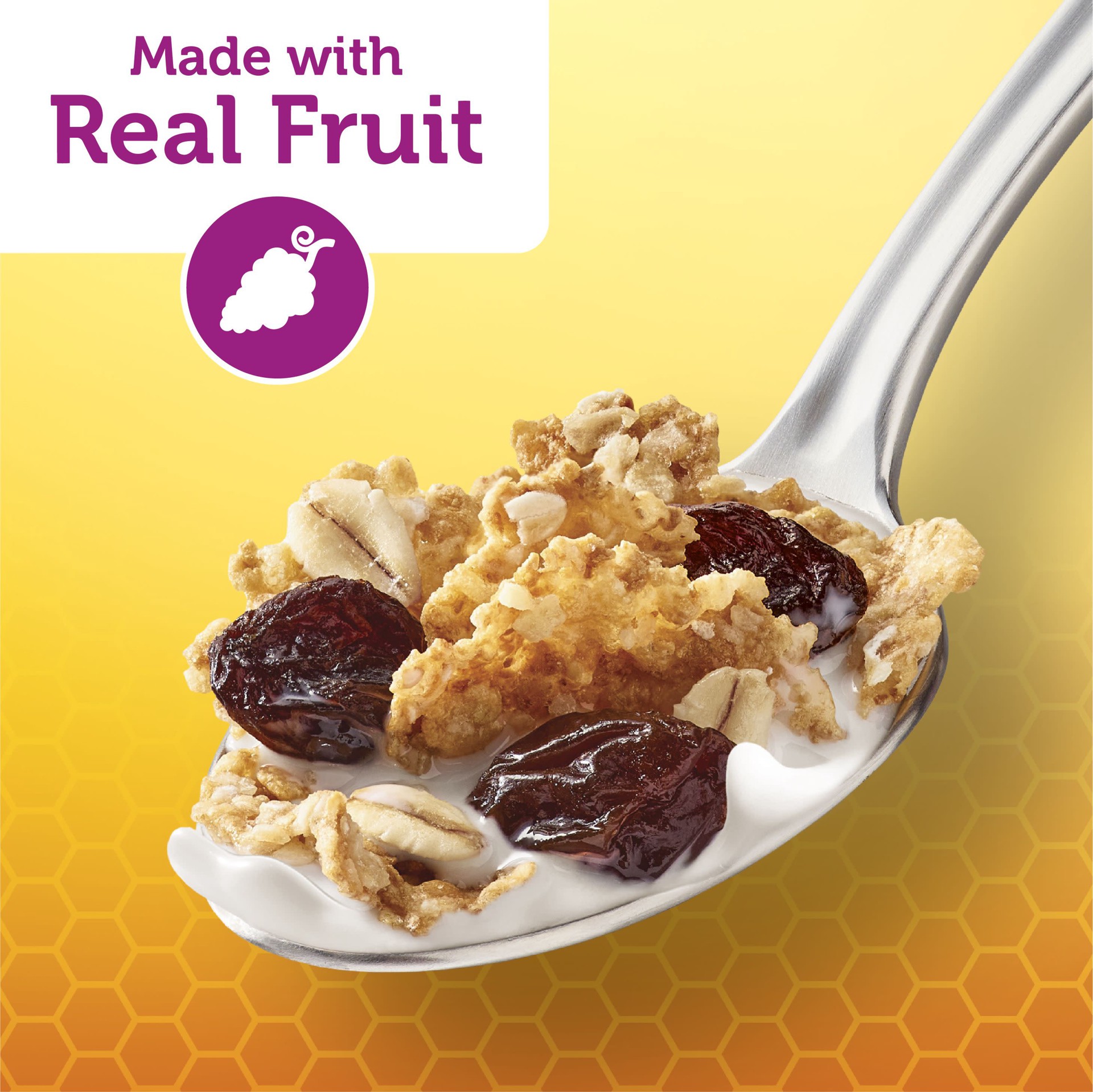 slide 4 of 5, Raisin Bran Kellogg's Raisin Bran Crunch Cold Breakfast Cereal, Toasted Oats and Honey, 15.6 oz, 15.6 oz