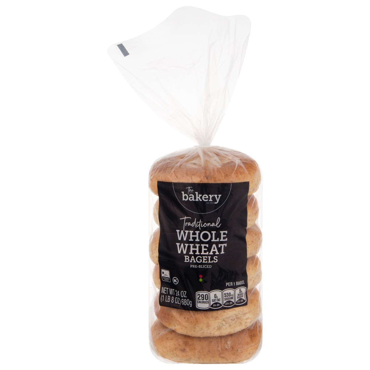 slide 1 of 13, The Bakery Whole Wheat Traditional Pre-Sliced Bagels 24 oz, 24 oz