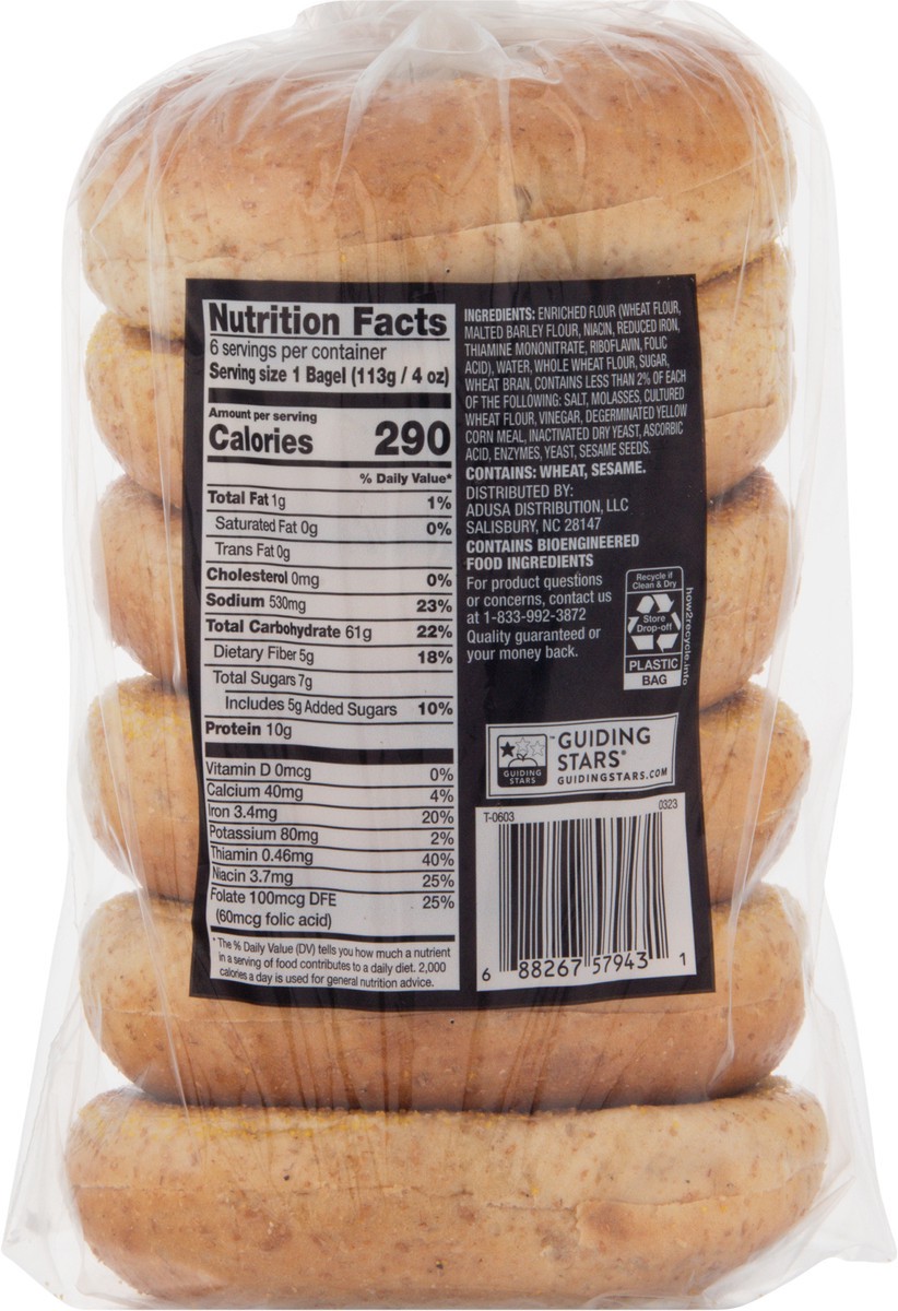slide 7 of 13, The Bakery Whole Wheat Traditional Pre-Sliced Bagels 24 oz, 24 oz