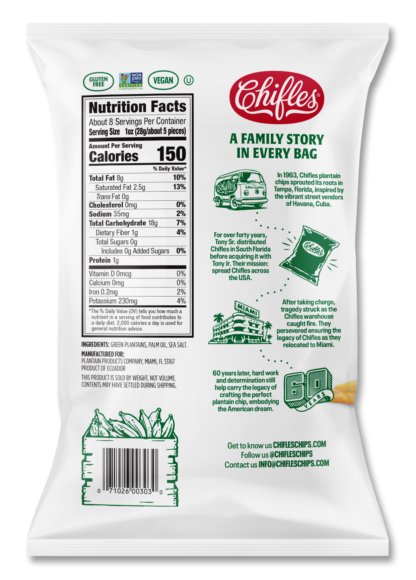 slide 2 of 2, Chifles Original Toston Chips 8 oz, 8 oz