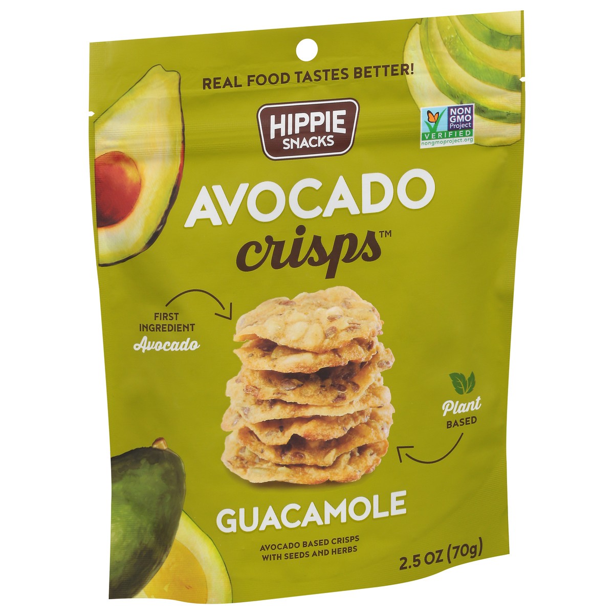 slide 6 of 14, Hippie Snacks Guacamole Avocado Crisps 2.5 oz, 2.5 oz