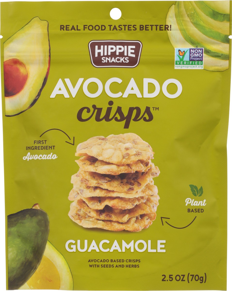 slide 1 of 14, Hippie Snacks Guacamole Avocado Crisps 2.5 oz, 2.5 oz