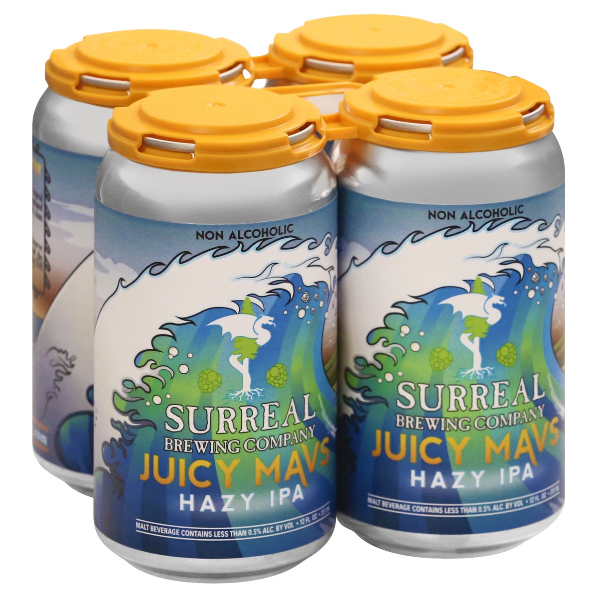 slide 7 of 13, Surreal Brewing Surreal Non Alcoholic Juicy Mavs Hazy Ipa, 48 fl oz
