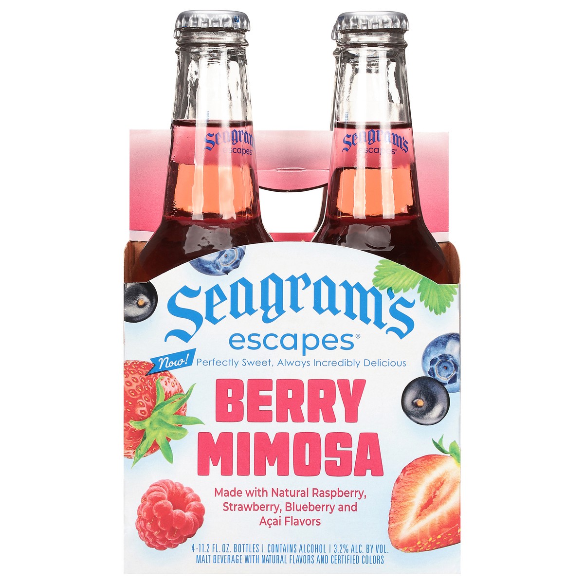 slide 1 of 9, Seagram's Berry Mimosa - 4pk/11.2oz Bottles, 4 ct; 11 oz