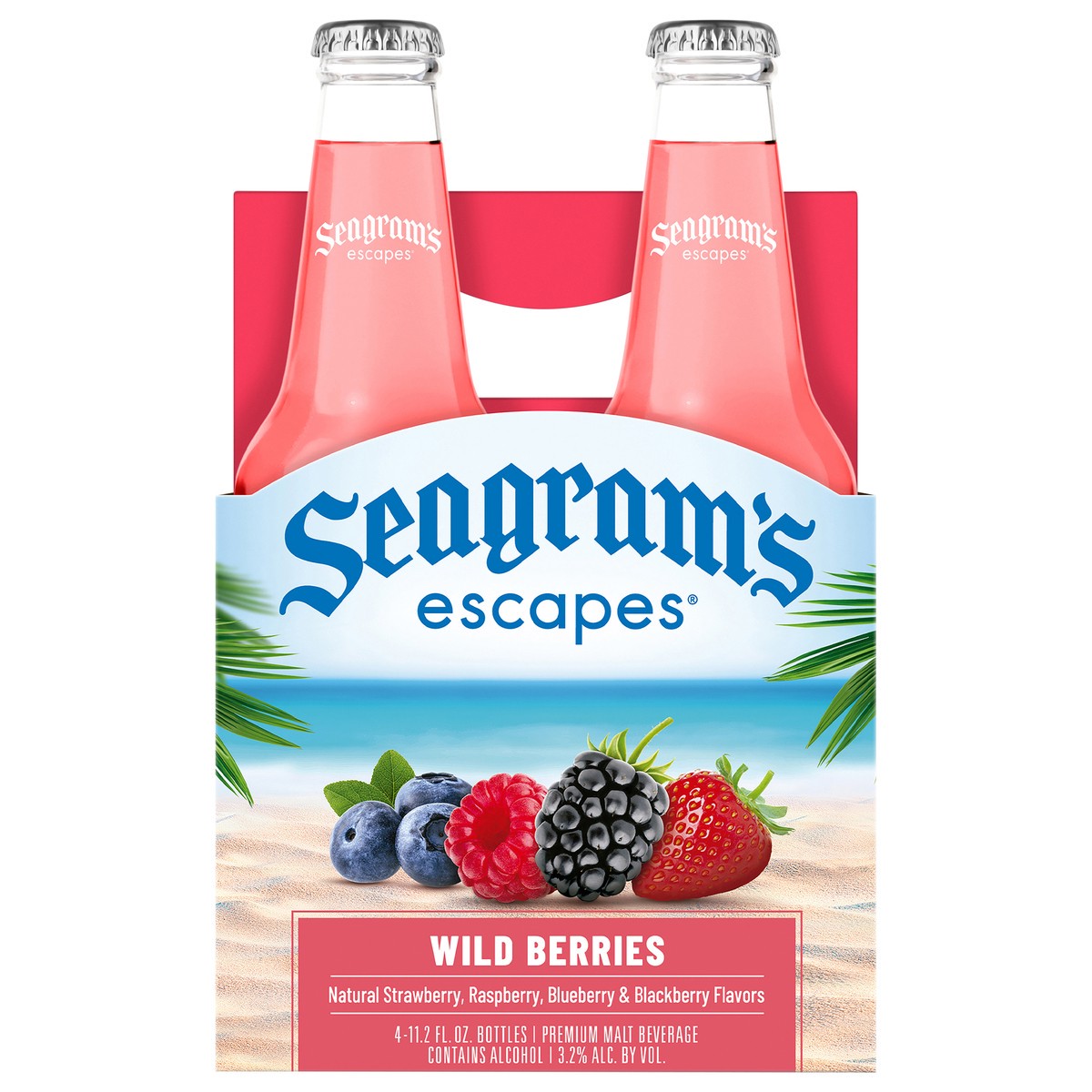 slide 5 of 9, Seagram's Seagrams Wild Berry Escapes 4Pk, 44.8 fl oz