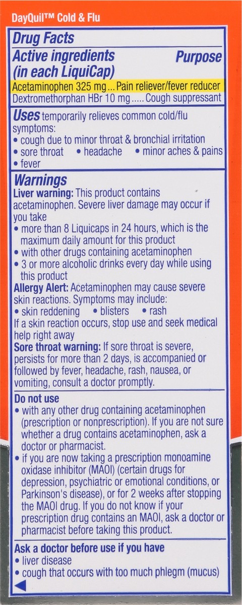 slide 12 of 12, Vicks High Blood Pressure Dayquil/Nyquil Max Strength Cold & Flu 48 Liquicaps, 48 ct