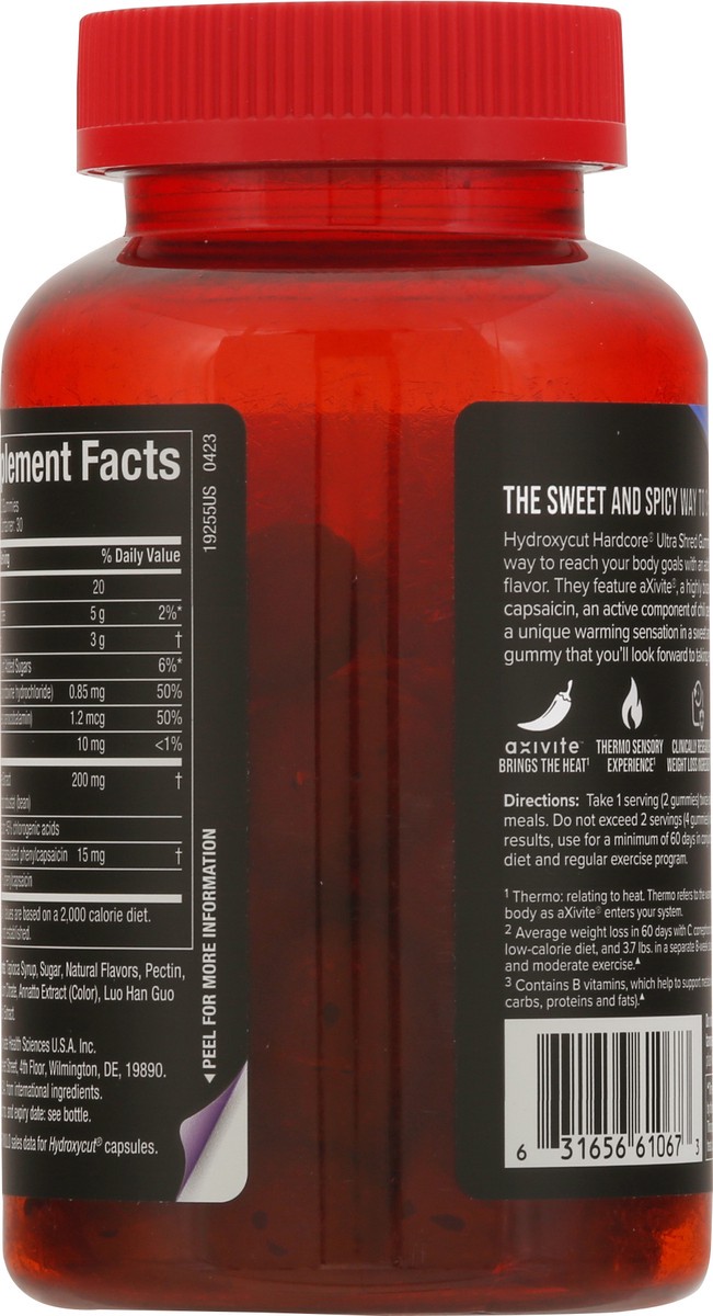 slide 12 of 14, Hydroxycut Sweet Heat Hardcore Ultra Shred 60 Gummies, 60 ct