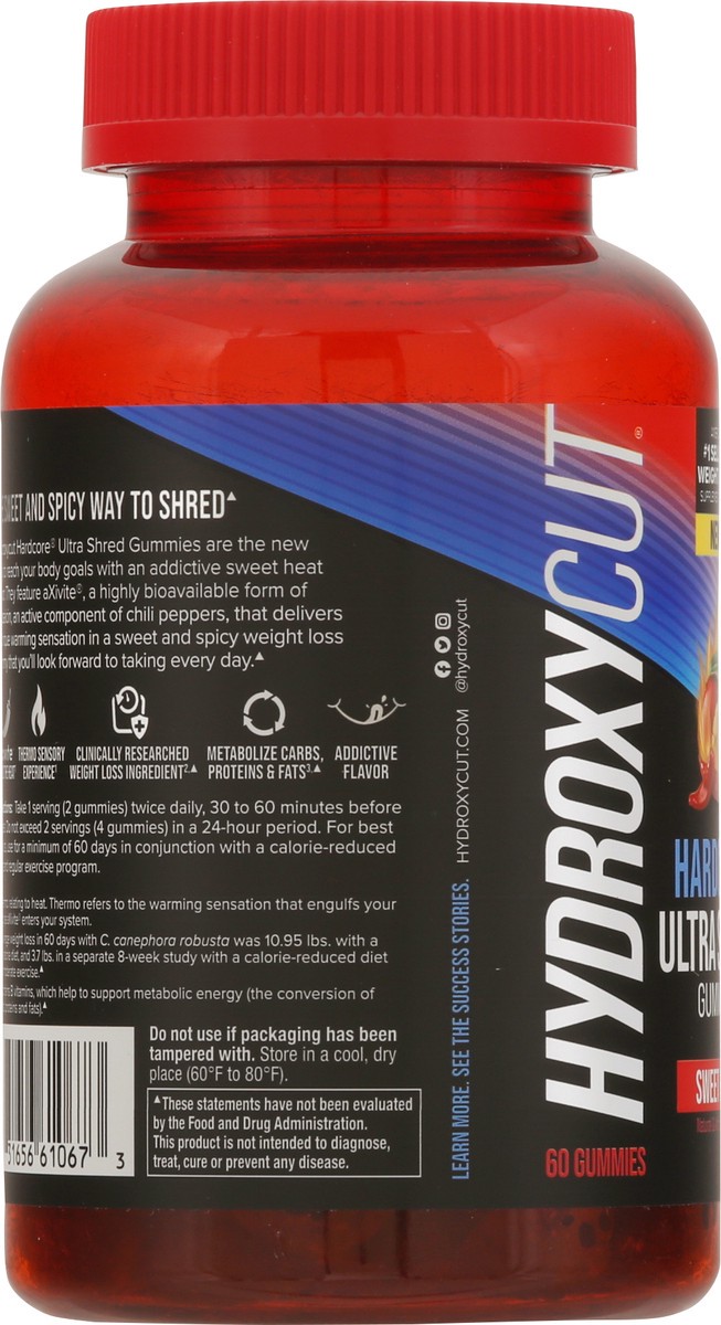 slide 5 of 14, Hydroxycut Sweet Heat Hardcore Ultra Shred 60 Gummies, 60 ct