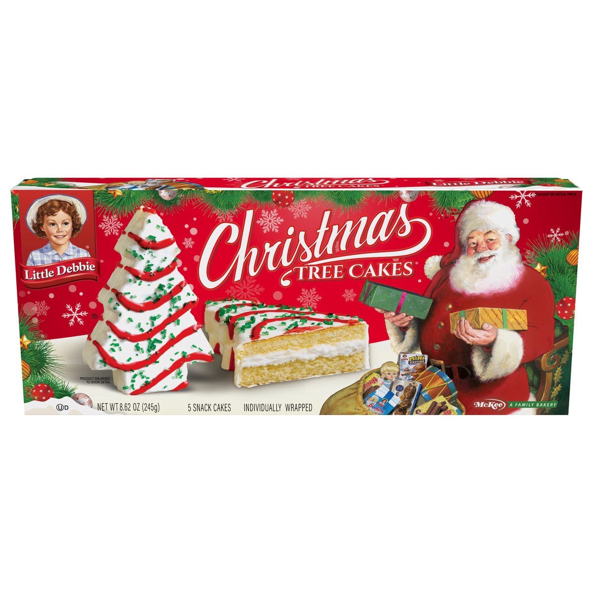 slide 6 of 12, Little Debbie Christmas Tree Cakes 5 ea Box, 5 ct