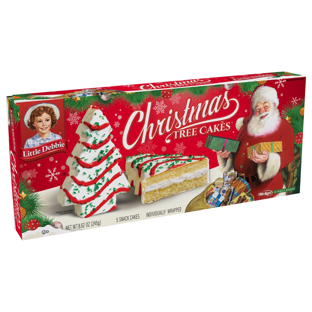 slide 7 of 12, Little Debbie Christmas Tree Cakes 5 ea Box, 5 ct