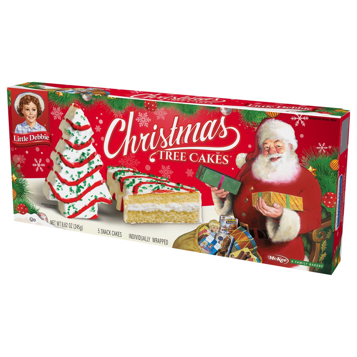 slide 5 of 12, Little Debbie Christmas Tree Cakes 5 ea Box, 5 ct