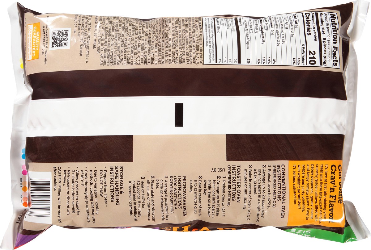 slide 2 of 9, Crav'n Flavor Pepperoni Pizza Bites Family Size 45 oz, 45 oz