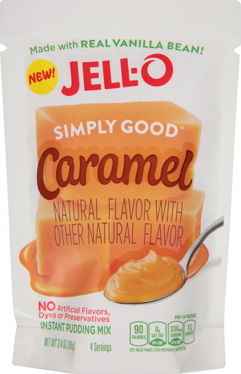 slide 8 of 9, Jell-O Simply Good Caramel Pudding 3.4 oz Pouch, 3.4 oz