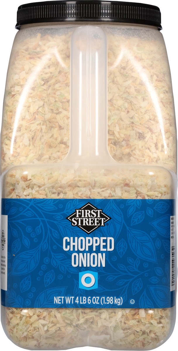 slide 11 of 13, First Street Chopped Onion, 70 oz